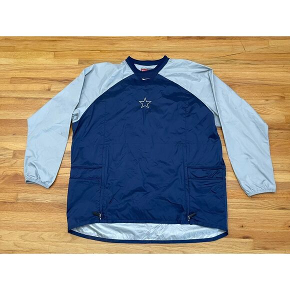 Nike Men's Jacket Windbreaker Dallas Cowboys Fly Rush NFL XL Blue Colorblock
